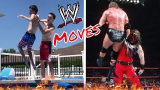 WWE MOVES IN THE POOL [upl. by Briney897]