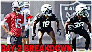 Gardner Minshew Throws MULTIPLE INTs  Raiders DBs Look IMPRESSIVE amp Kolton Miller Update [upl. by Orva]