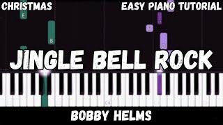 Christmas  Jingle Bell Rock Easy Piano Tutorial [upl. by Oynotna]