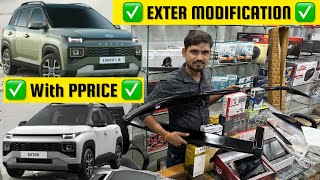 Hyundai Exter Accessories With PRICE ✅ Exter Base To Top Modification with price होगा अब काम ✅ [upl. by Aglo]