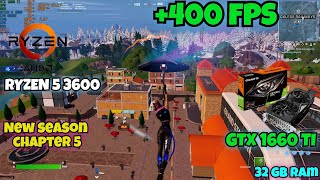 Chapter 5 Fortnite FPS TEST on GTX 1660Ti and RYZEN 5 3600Performance Mode1080Pbenchmark32gb ram [upl. by Acirea]