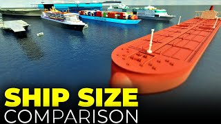 Ship Size Comparison 3D  Tiny Boats to Massive Supercarriers  3D Comparison [upl. by Ecargyram]