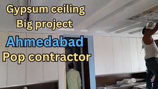 Gypsum Ceiling Big project  Ahmedabad  pop contractor [upl. by Fan]