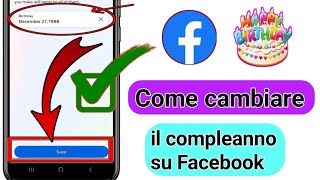 Come cambiare la data di nascita su Facebook Cambia data di nascita 202425 [upl. by Nirrol601]