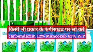 carbendazim 12 Mancozeb 63 WP धान की पत्तियों पर झुलसा रोग एवं खैर रोग को नियंत्रण कैसे करें [upl. by Rae280]