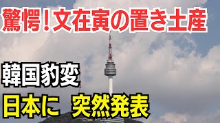 驚愕文在寅の置き土産 韓国豹変 日本に 突然発表 [upl. by Nashbar6]