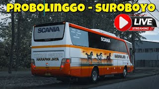 🔴LIVE BUS HARAPAN JAYA PROBOLINGGO  SUROBOYO eurotrucksimulator2 bussilmulator bussid [upl. by Ainimre]