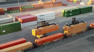 Loading containers at CPs Shoreham intermodal facility [upl. by Yramanna]