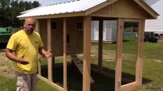 Chicken coop with solid roof run [upl. by Yla]