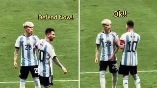 Leo Messi told Garnacho to defend in Argentina vs Australia🇦🇷😳😂 [upl. by Nata]