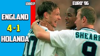 Netherlands vs England 1  4 Full Highlight Euro 96 HD [upl. by Eniamert]