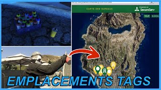 TOUS LES EMPLACEMENTS DES TAGS GTA5 ONLINE  LOCATIONS ALL LS TAGS [upl. by Rae]