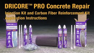 DRICORE PRO Concrete Repair Kits Application Instructions SingleTubes [upl. by Chanda]