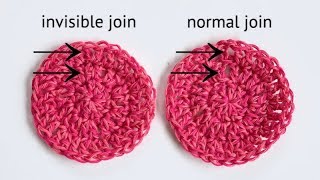 HOW TO CROCHET AN INVISIBLE SEAM WORKING IN JOINED ROUNDS  WITHOUT CUTTING YARN [upl. by Eycats]