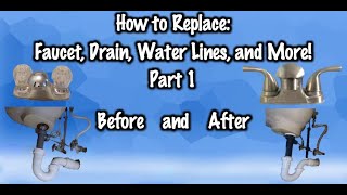 How to  Replace a Bathroom Sink Faucet Part 1 [upl. by Roz749]