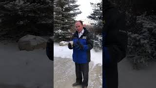 Now thats COLD Subzero temps freeze water midair in Bozeman [upl. by Keifer202]