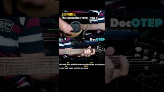 Zombie  The Cranberries 1994 Easy Guitar Chords Tutorial with Lyrics Part 3 SHORTS REELS [upl. by Lyons654]