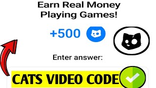 Earn Real Money Playing Games Cats Video Code  Cats Youtube video Code Today  Cats video code [upl. by Huff]