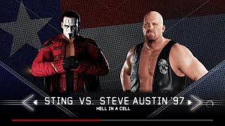 Sting vs Steve Austin  WWE2k18 sting steveaustin hellinacell nxt [upl. by Assenahs213]