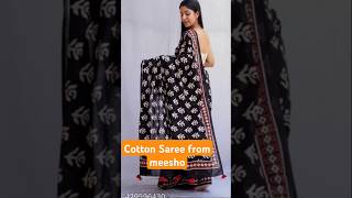 Most trending cotton Saree from meesho shorts viralvideo meesho [upl. by Noakes]