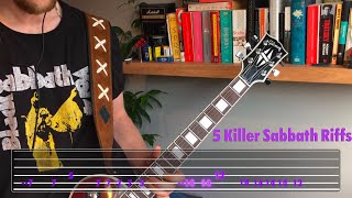 Black Sabbath  5 Killer Riffs with TAB [upl. by Briano]