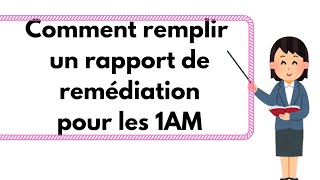 Super exemple dun rapport descriptif 1AM [upl. by Nile]