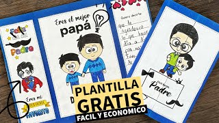 Tarjeta del día del padre para niños  Fácil y económica [upl. by Atterual48]