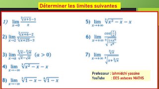 Limite de Fonction  Racine nième  Limites et Continuité  2 bac [upl. by Lyell946]