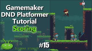 Gamemaker DND Platformer Tutorial  15 Scoring [upl. by Ayaj]