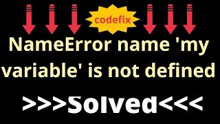 Avoiding NameErrors Tips for Defining Variables in Python [upl. by Audrey]