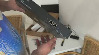 Tp link omada hardware controller oc300 unboxing video in 4k hdr [upl. by Nabois]