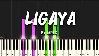 Ligaya by mrld piano cover  synthesia piano tutorial amp lyrics [upl. by Asteria]