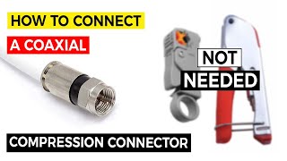 Coax Compression Connector without Tool 🧰 [upl. by Cleodal]