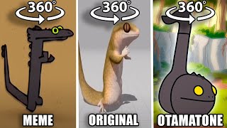 Toothless Dancing Original vs Meme vs Otamatone 360º VR [upl. by Savage]