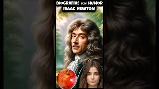 3 Isaac Newton en Biografías con Humor en 1 Minuto CultureSciencIA artificial Short [upl. by Eupheemia]