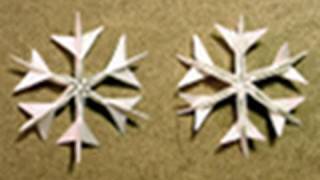 Christmas Origami Instructions Snowflake Jared Needle [upl. by Ahseila]