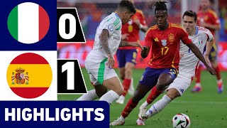 Spain Vs Italy 10 ALL GOALS amp EXTENDED HIGHLIGHTS  UEFA EURO 2024 [upl. by Annwahsal]