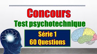 Test psychotechnique 2021 60 questions avec correction détaillée [upl. by Hyacinthie]