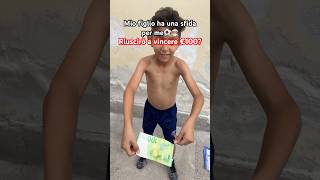 ⚽️Mio figlio ha una sfida per me🎅🏽In paglio €100shortvideoviralcalcioyoutubershortclipfyp [upl. by Akoek]