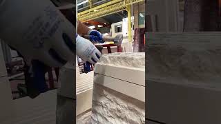 Chisel marble paving process Good tools and machinery make work easy [upl. by Ewold747]