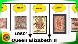 Queen Elizabeth II  Australian 1960 stamp values [upl. by Leanna]