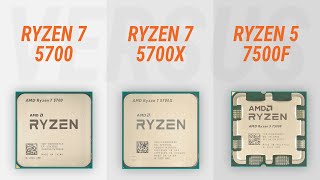 Ryzen 7 5700 vs Ryzen 7 5700X vs Ryzen 5 7500F w RTX 4090 Test in 7 games [upl. by Sral31]