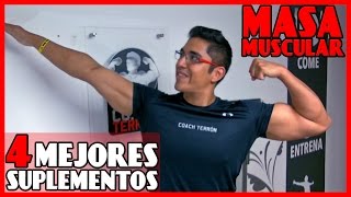 MASA MUSCULAR Los 4 mejores SUPLEMENTOS ¡Con respaldo científico [upl. by Ennaed]