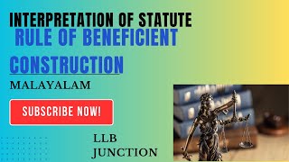 Rule of Beneficial Construction  Interpretation of Statutes [upl. by Aryaz]