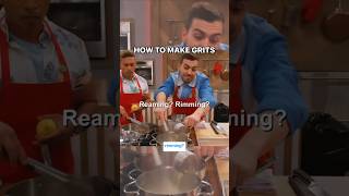 GRITS RECIPE kind of  foodnetwork worstcooksinamerica grits cookingfail [upl. by Olumor]