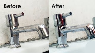 How to clean taps or shower heads  how to remove limescale or clacium deposits from shower heads [upl. by Ihpen]