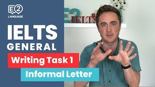 E2 IELTS General Writing Task 1  Informal Letters  TOP TIPS with Jay [upl. by Romalda]