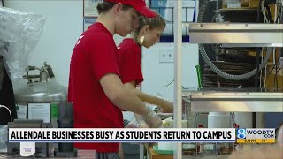 Businesses busy as students return to GVSU [upl. by Cora]