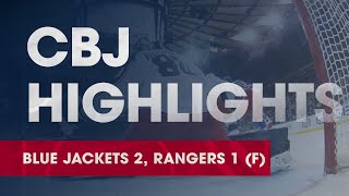 Blue Jackets 2 Rangers 1  Matiss Kivlenieks earns first NHL win in debut Bjorkstrand scores twice [upl. by Ayaet]