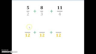 Adición de números racionales con diferente denominador [upl. by Aihn957]